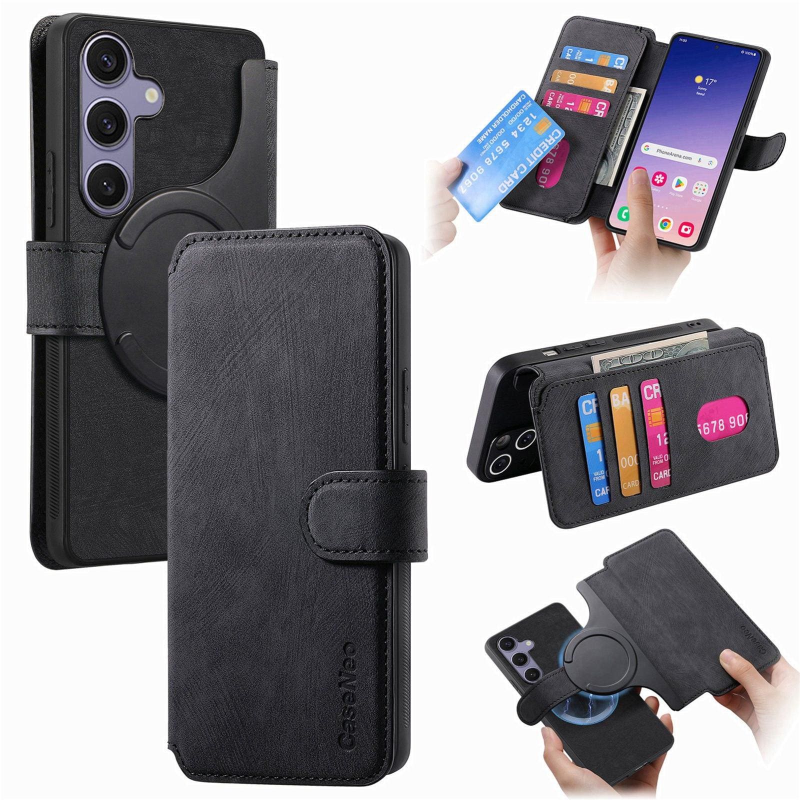 Samsung Galaxy S25 FE CaseNeo MW-03 2-in-1 Detachable Flip Cover Wallet - Image 7