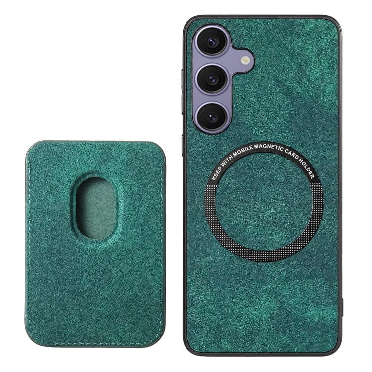 Samsung Galaxy S25 Smooth Leather Magsafe Cover with Removable Card Wallet - Image 3