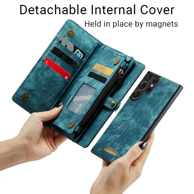 Samsung Galaxy S24 Ultra 5G CaseMe 008 2-In-1 Wallet with Detachable Cover, 8 Card Slots + Zip Pocket - Image 5