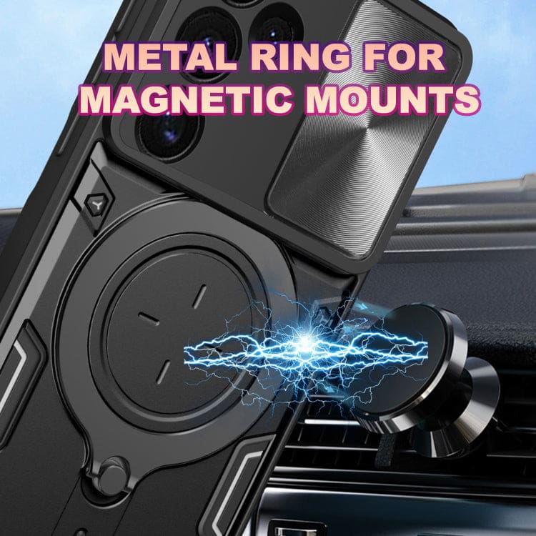 Samsung Galaxy S25+ Camera Shield Cover with Metal Ring/Stand - Image 3