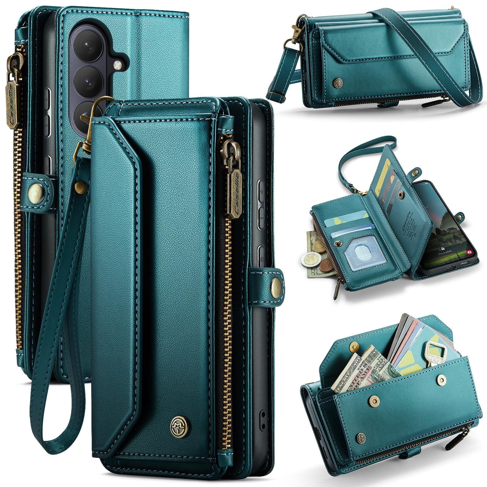 Samsung Galaxy S26+ 5G CaseMe C36 Wallet, Multi-Card Slots, Cash Pocket, Zipped Wallet - Image 10