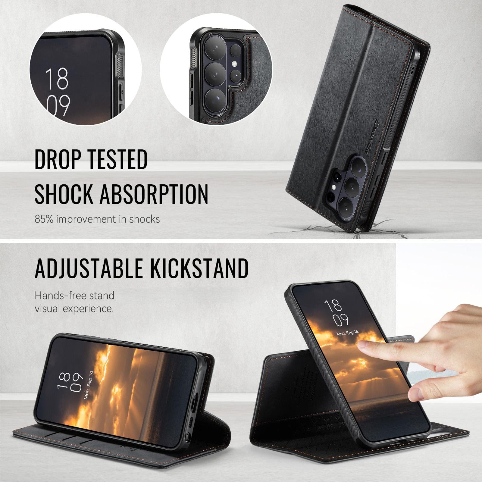 Samsung Galaxy S26 Ultra CaseMe C49 Detachable Flip Cover, RFID Protection, Card Holder - Image 7