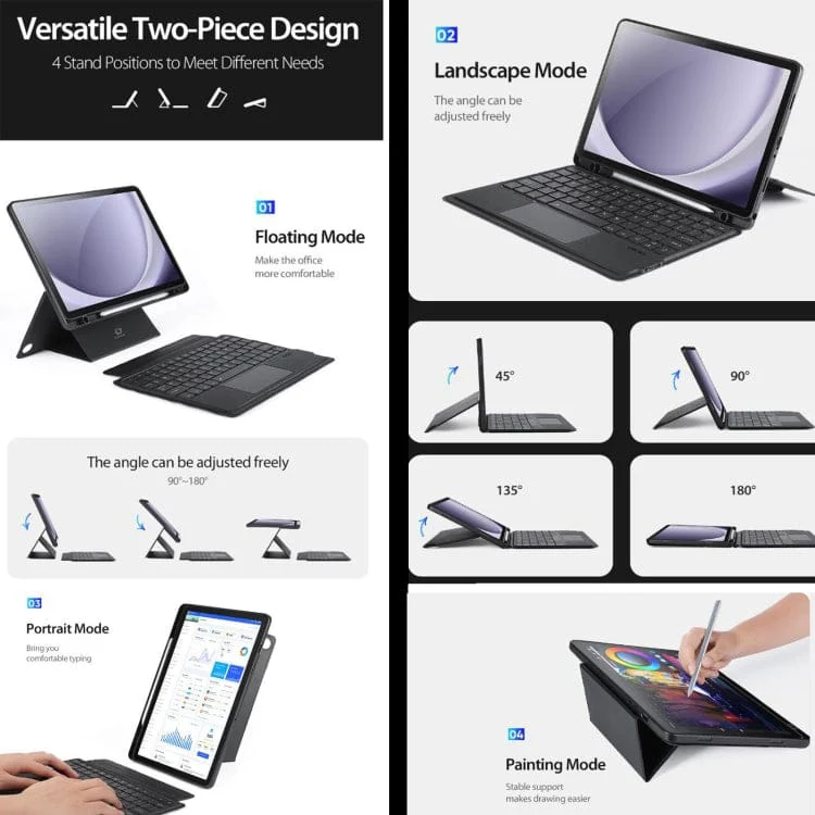 Samsung Galaxy Tab A9+ / Tab A11+ Dux Ducis DK Magnetic Bluetooth Keyboard Cover - Image 3