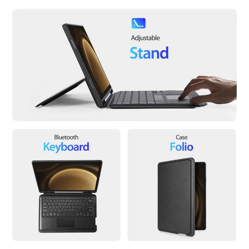 Samsung Galaxy Tab S10 FE+ Dux Ducis DK Detachable Bluetooth Keyboard Cover - Image 4