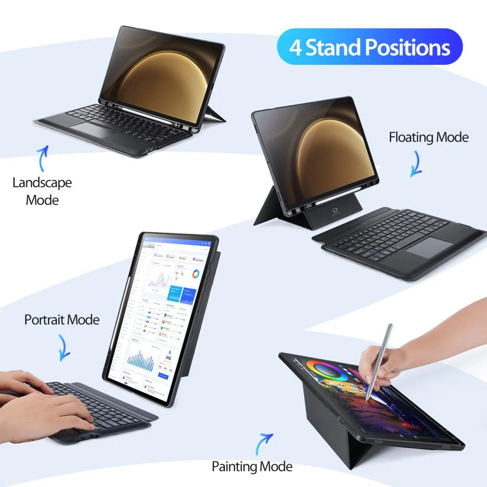 Samsung Galaxy Tab S10 FE+ Dux Ducis DK Detachable Bluetooth Keyboard Cover - Image 6
