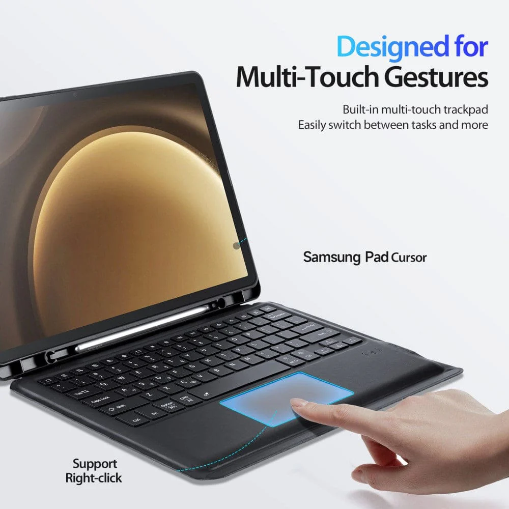 Samsung Galaxy Tab S10 FE+ Dux Ducis DK Detachable Bluetooth Keyboard Cover - Image 8
