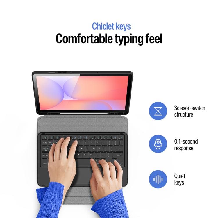 Samsung Galaxy Tab S10 FE / S10 Lite / S9 FE / S9 Dux Ducis YK Series Wireless Keyboard Case - Image 5