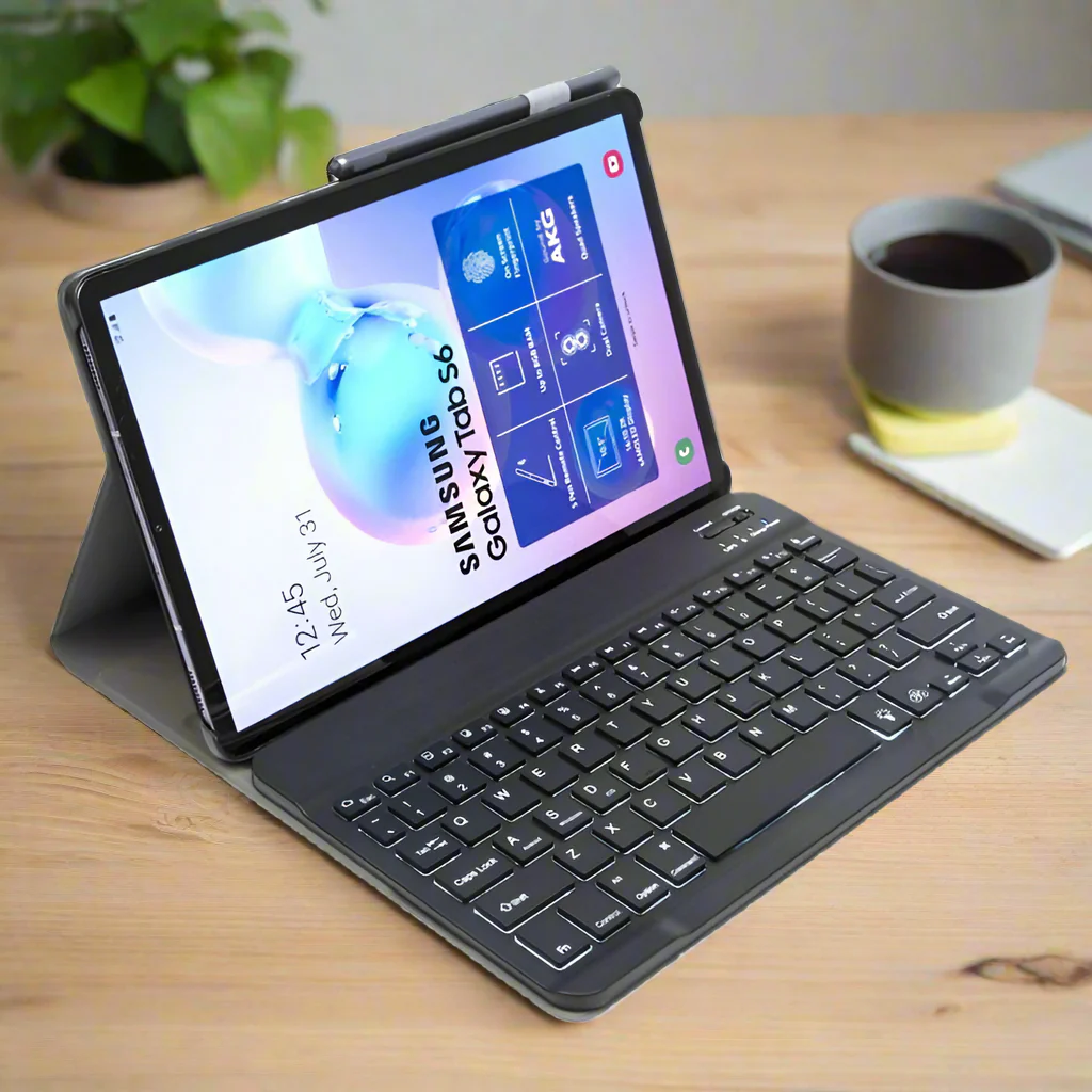 Samsung Galaxy Tab S6 Wireless Bluetooth Keyboard Case | 10.5-Inch Slim Folio Protective Stand Cover
