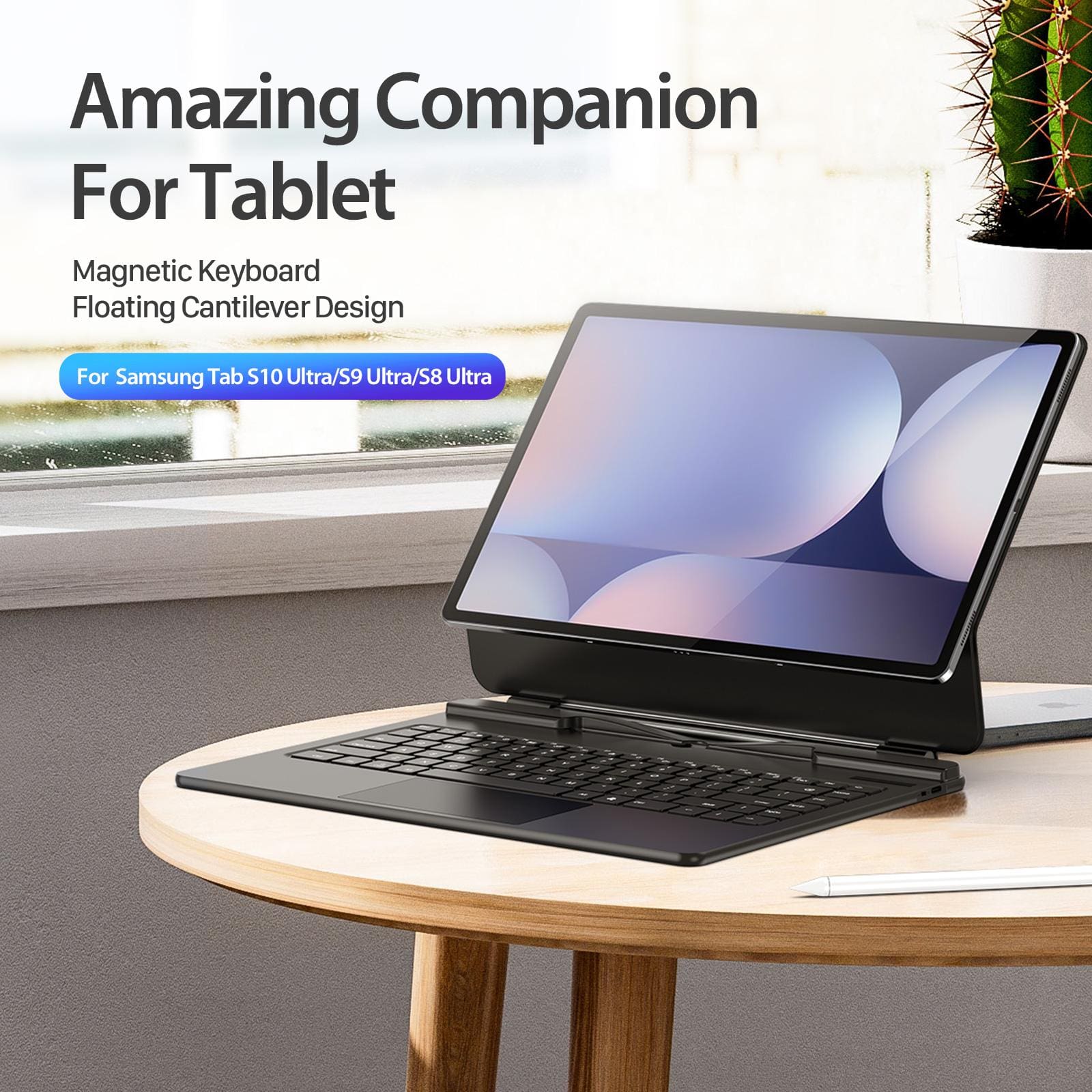 Samsung Galaxy Tab S8 Ultra/S9 Ultra/S10 Ultra/S11 Ultra Dux Ducis Magnetic Floating Keyboard Cover - Image 2