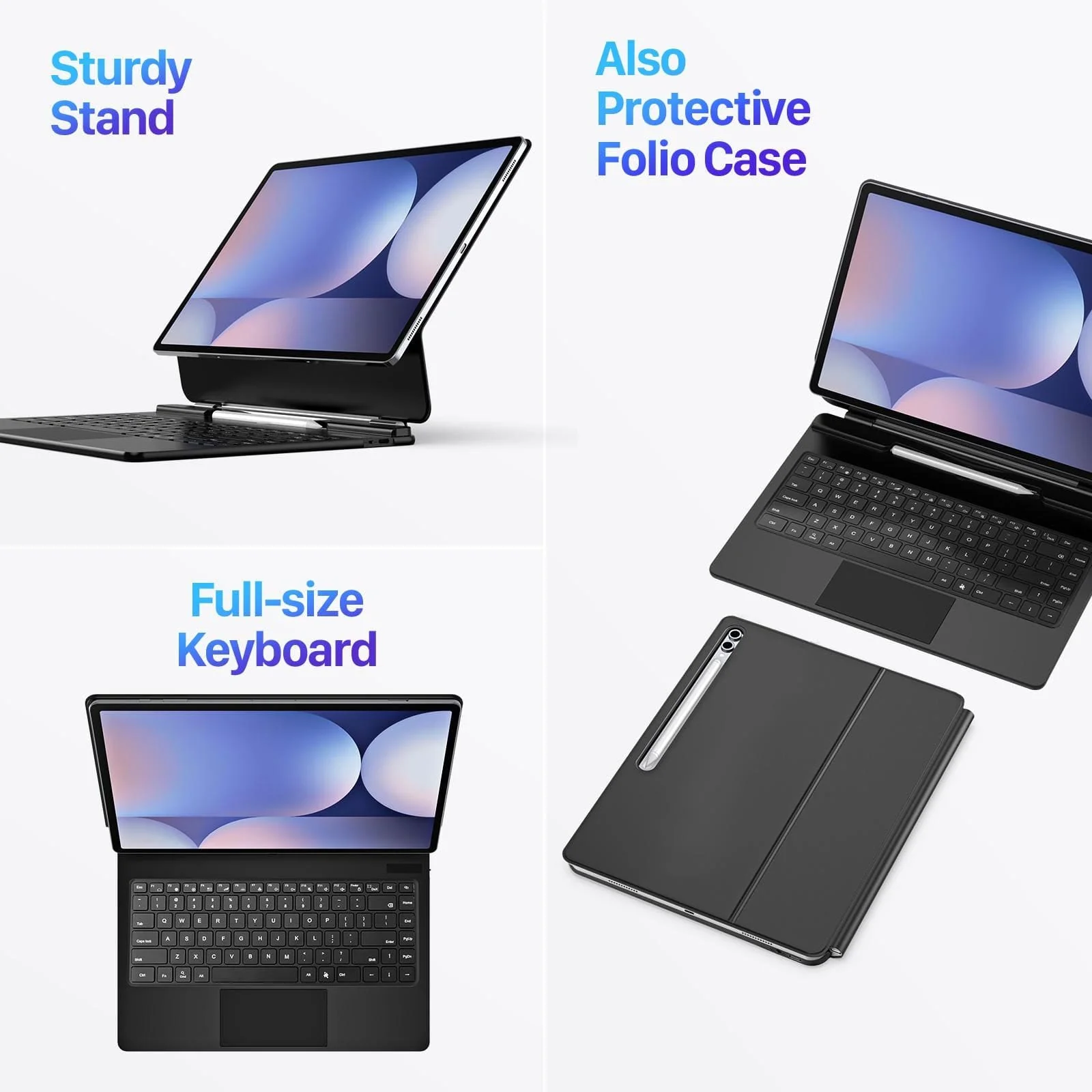 Samsung Galaxy Tab S8 Ultra/S9 Ultra/S10 Ultra/S11 Ultra Dux Ducis Magnetic Floating Keyboard Cover - Image 4