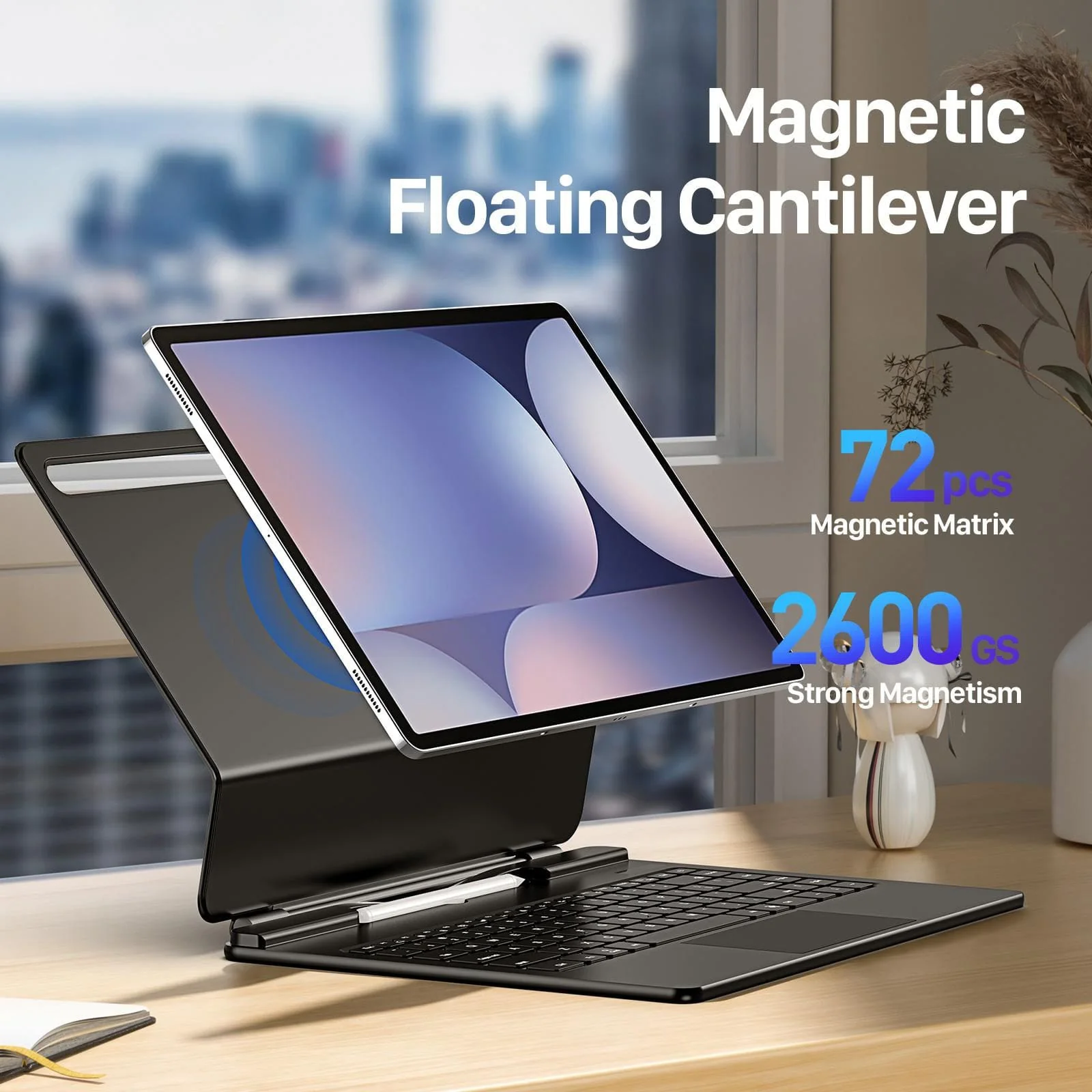 Samsung Galaxy Tab S8 Ultra/S9 Ultra/S10 Ultra/S11 Ultra Dux Ducis Magnetic Floating Keyboard Cover - Image 5