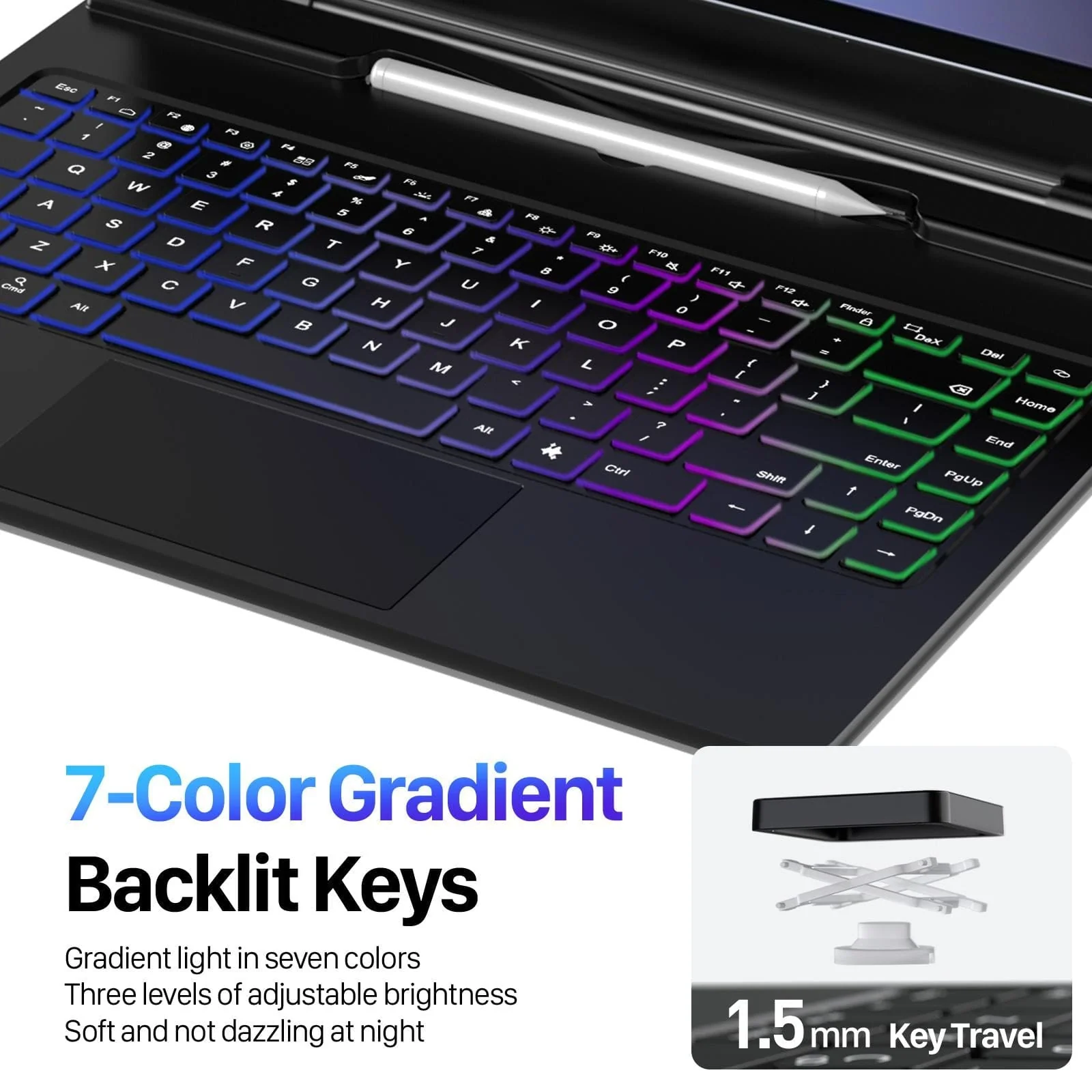 Samsung Galaxy Tab S8 Ultra/S9 Ultra/S10 Ultra/S11 Ultra Dux Ducis Magnetic Floating Keyboard Cover - Image 7
