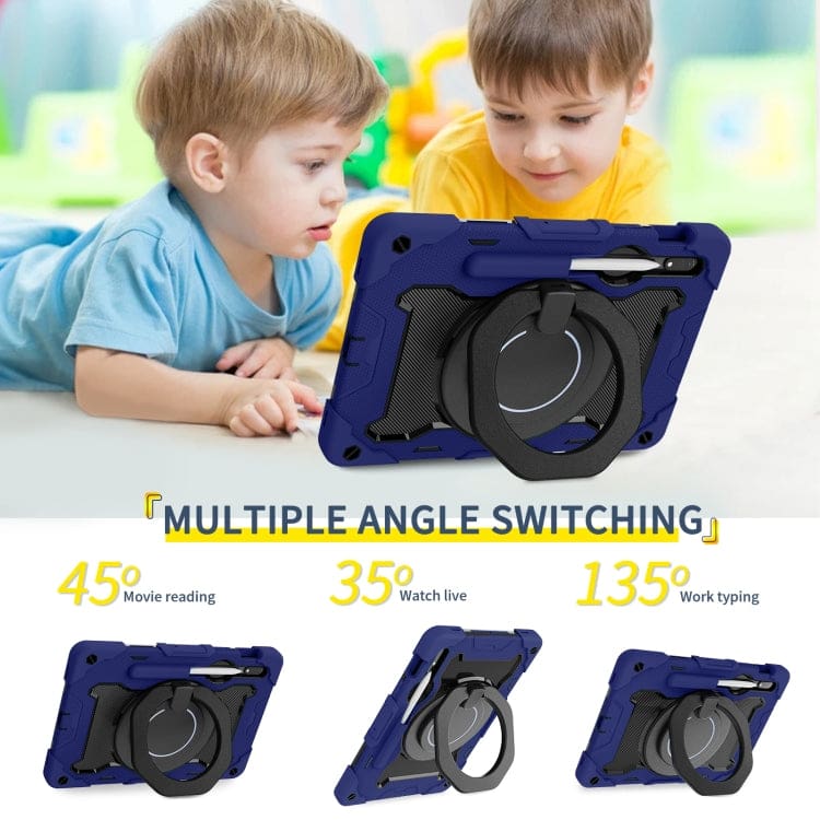 Samsung Galaxy Tab S9+ / Tab S10+ Armor HD Shockproof Rugged Cover with Stand - Image 4
