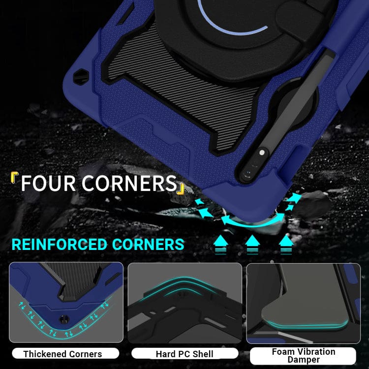 Samsung Galaxy Tab S9+ / Tab S10+ Armor HD Shockproof Rugged Cover with Stand - Image 7