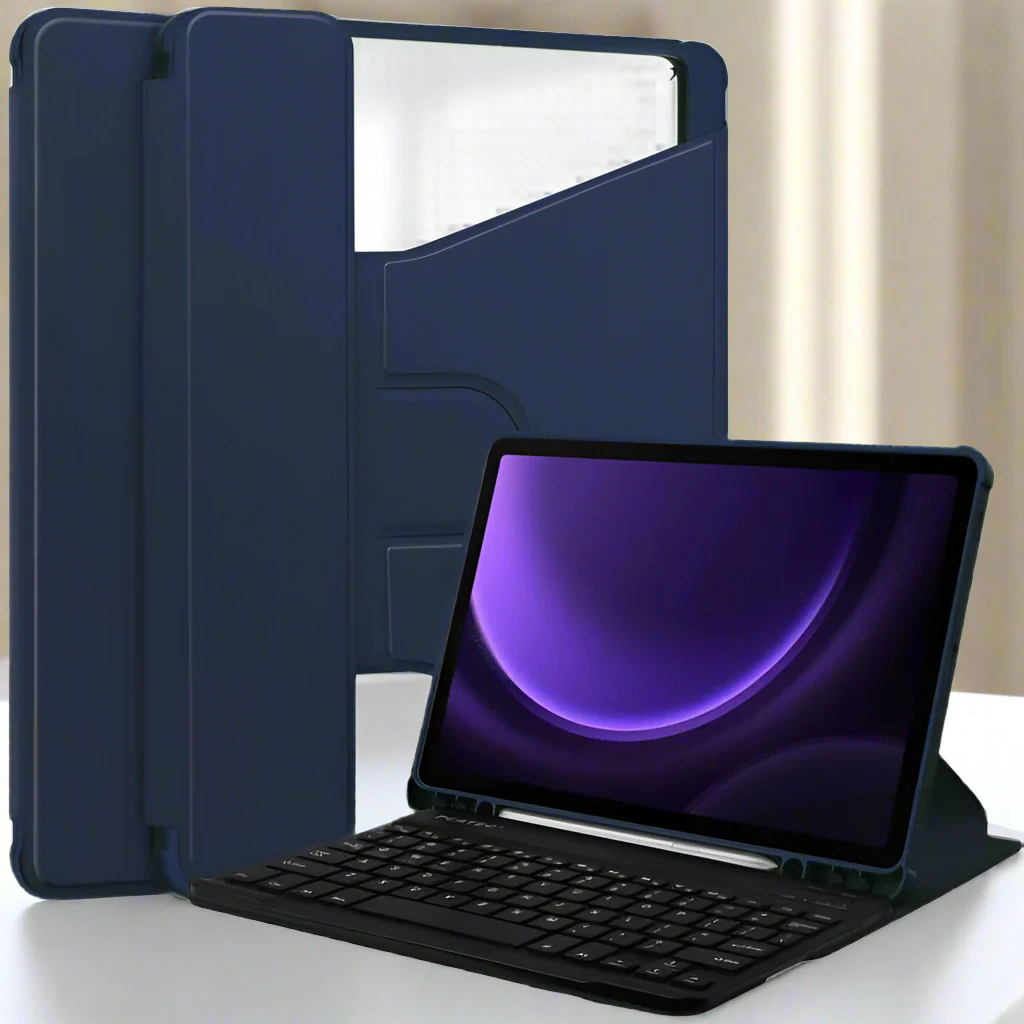 Samsung Galaxy Tab S9 / S9 FE / S10 FE / S10 Lite / S11 Rotating Cover with Detachable Bluetooth Keyboard