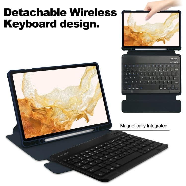 Samsung Galaxy Tab S9 / S9 FE / S10 FE / S10 Lite / S11 Rotating Cover with Detachable Bluetooth Keyboard - Image 6