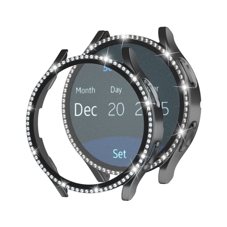 Samsung Galaxy Watch4 / Watch5 44mm Watch Case Protective Cover and Glass Screen Protection, Jewel Surround