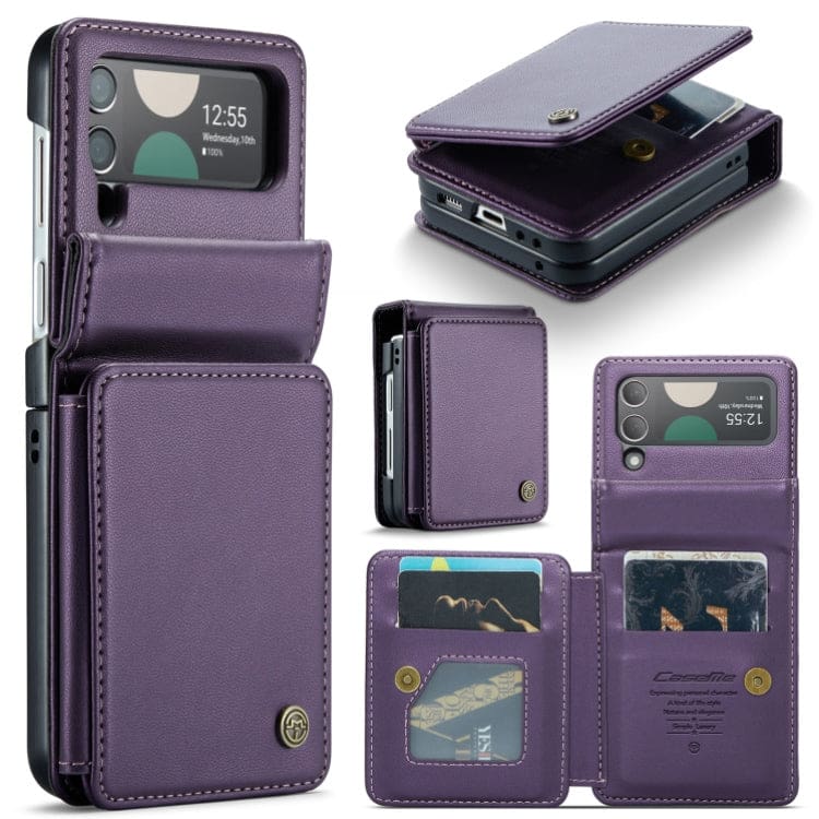 Samsung Galaxy Z Flip 4 CaseMe C22 Rear Wallet Cover with Card Slots - Image 2