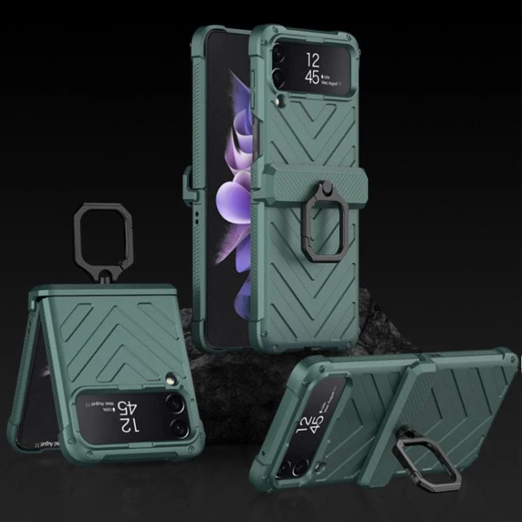 Samsung Galaxy Z Flip 4 GKK Protective Cover, Magnetic Hinge, Stand - Image 7