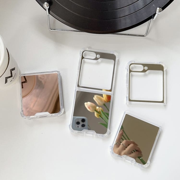 Samsung Galaxy Z Flip 5 Mirror Panel Cover with Corner Airbags - Image 2