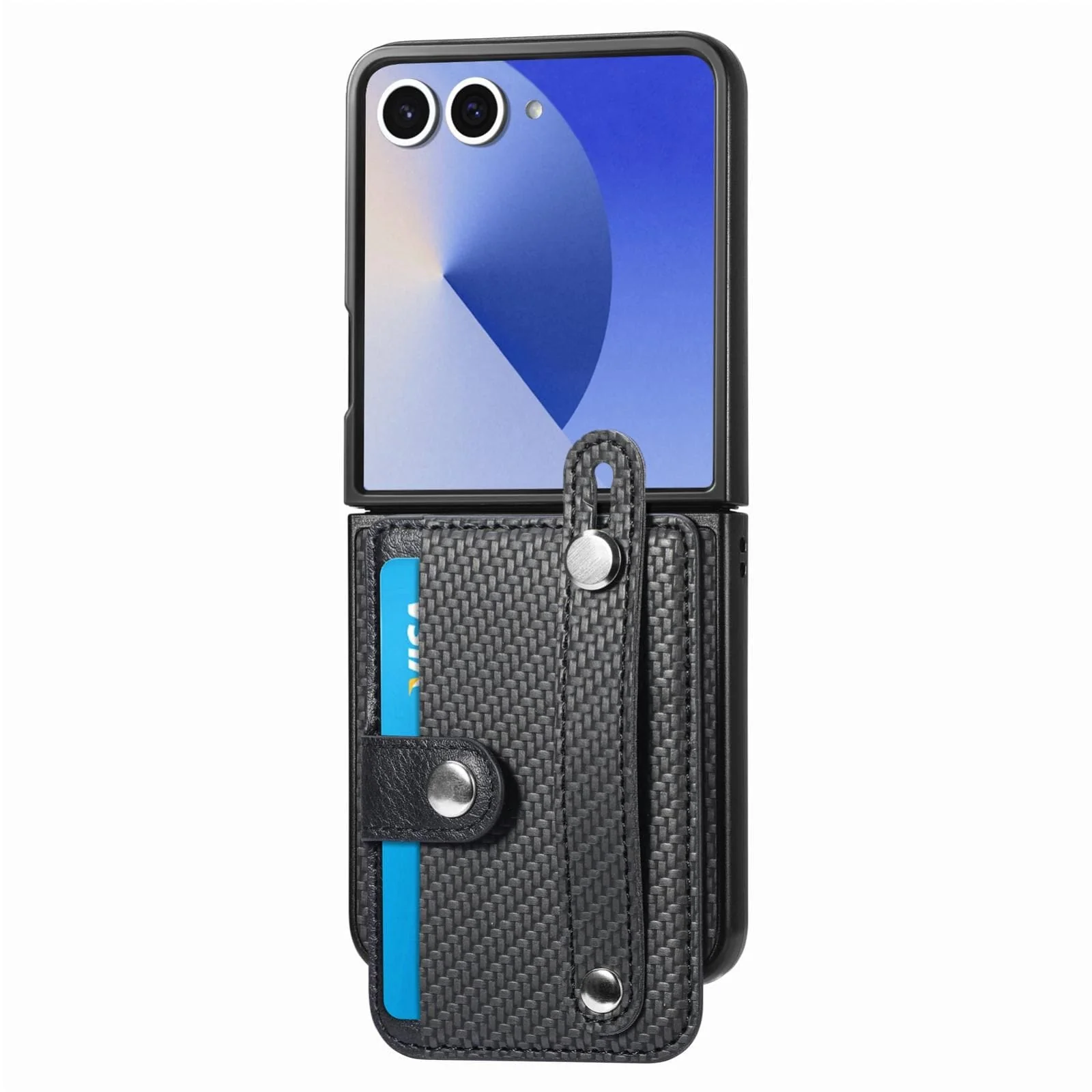 Samsung Galaxy Z Flip 7 Carbon Weave Card Wallet Cover