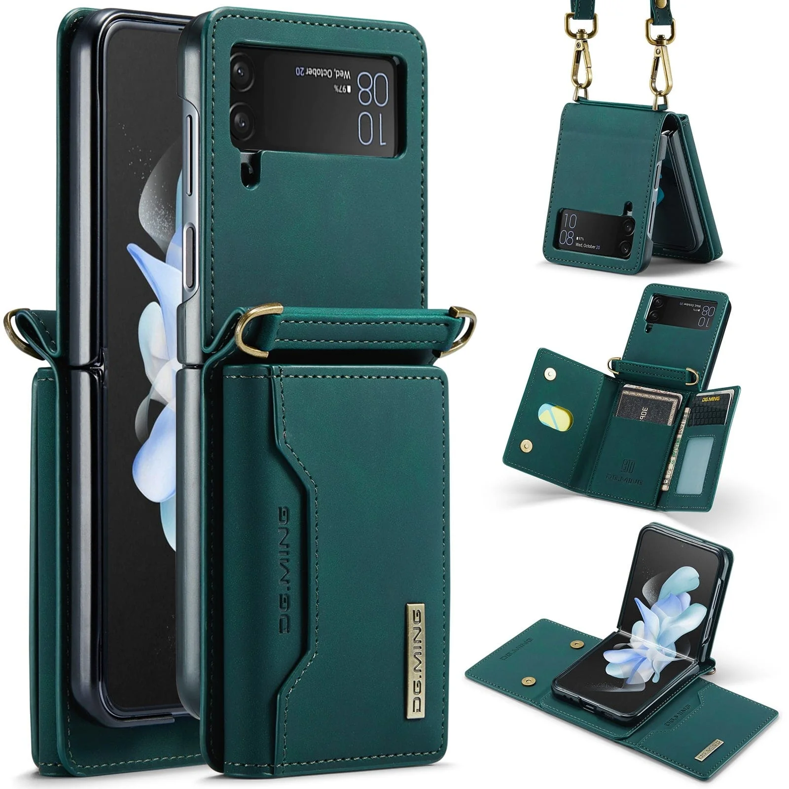 Samsung Galaxy Z Flip 4 5G DG Series Card Wallet Leather Phone Case - Image 10