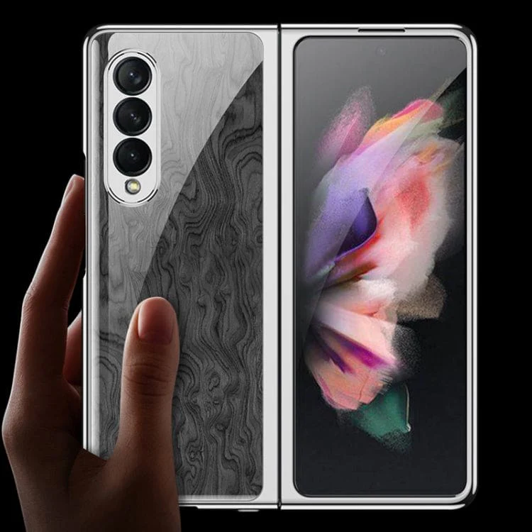 Samsung Galaxy Z Fold 3 Electroplated Frame, Glass Rear Panel Rigid Cover - Image 6