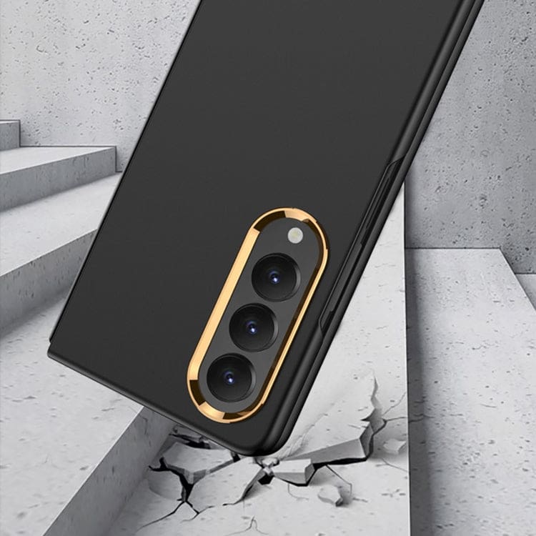 Samsung Galaxy Z Fold 4 5G GKK Ultra Thin Rigid Cover, Gold Electroplated Camera Frame - Image 6