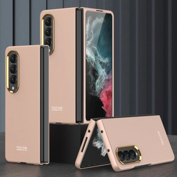 Samsung Galaxy Z Fold 4 5G GKK Ultra Thin Rigid Cover, Gold Electroplated Camera Frame - Image 8