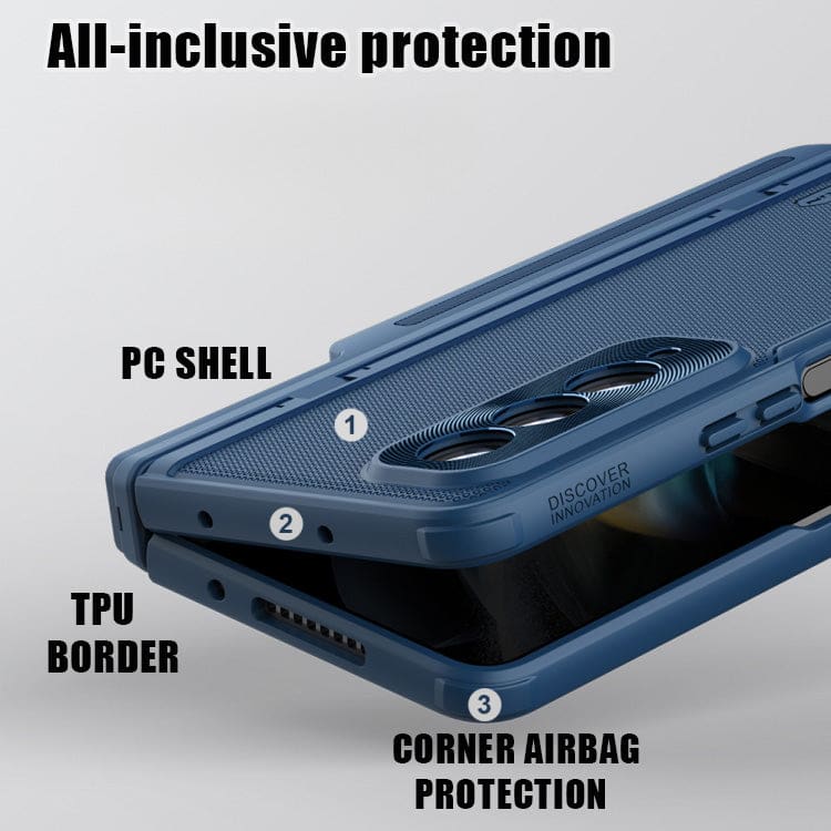 Samsung Galaxy Z Fold 4 Nillkin Frosted Shield Premium Cover, Removable Pen Holder, Stand - Image 4
