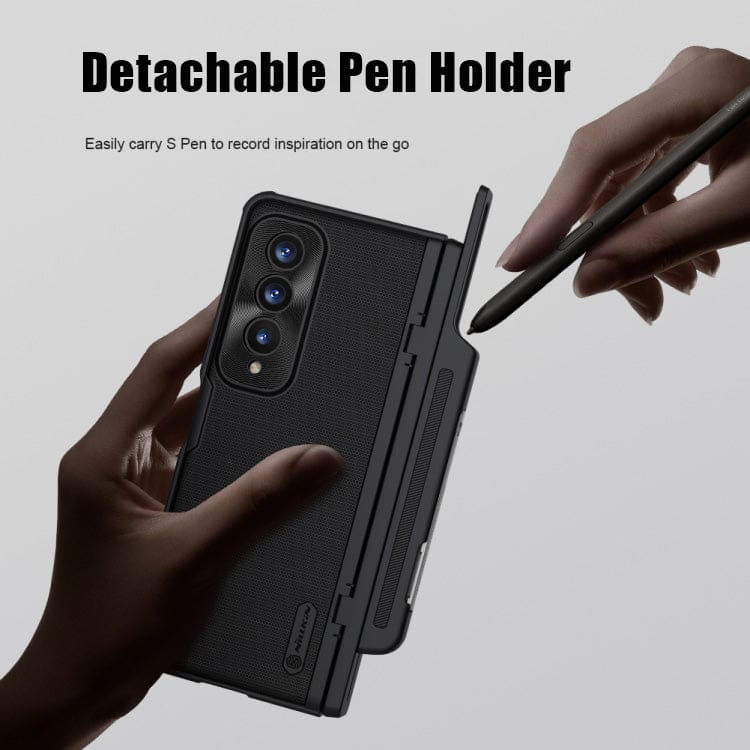 Samsung Galaxy Z Fold 4 Nillkin Frosted Shield Premium Cover, Removable Pen Holder, Stand - Image 6