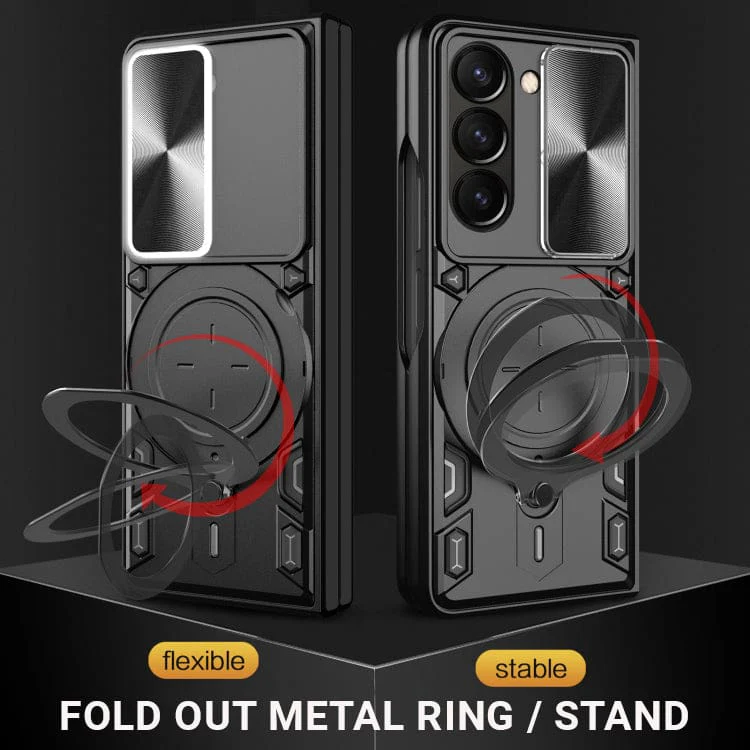 Samsung Galaxy Z Fold 5 5G Camera Shield Cover with Metal Ring/Stand - Image 5