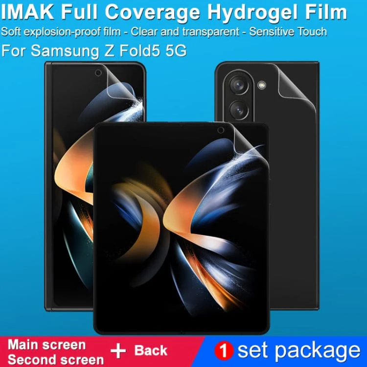 Samsung Galaxy Z Fold 6 Hydrogel Film Screen Protector Set [2 x Screens + Back Cover] - Image 2