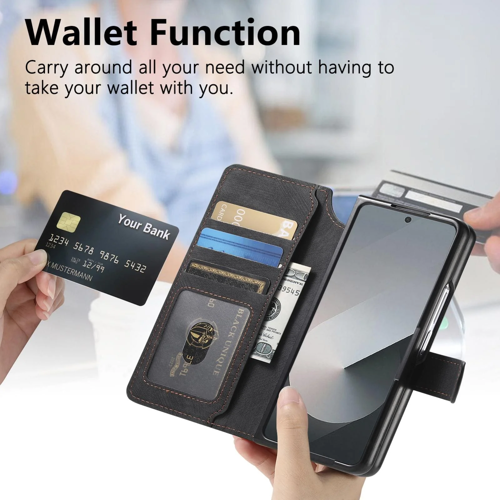 Samsung Galaxy Z Fold 7 CaseNeo MW-03 2-in-1 Detachable Flip Cover Wallet - Image 6