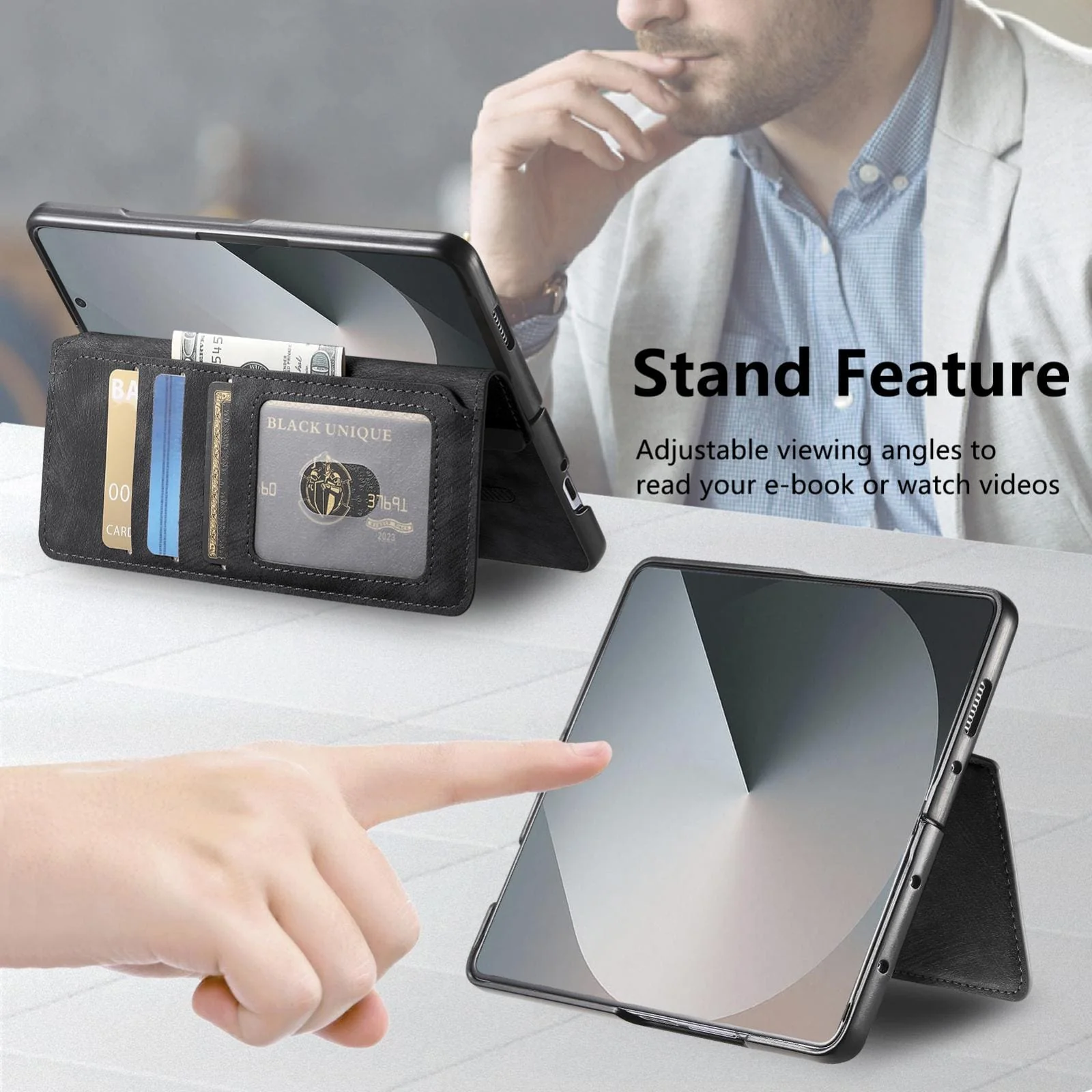 Samsung Galaxy Z Fold 7 CaseNeo MW-03 2-in-1 Detachable Flip Cover Wallet - Image 7