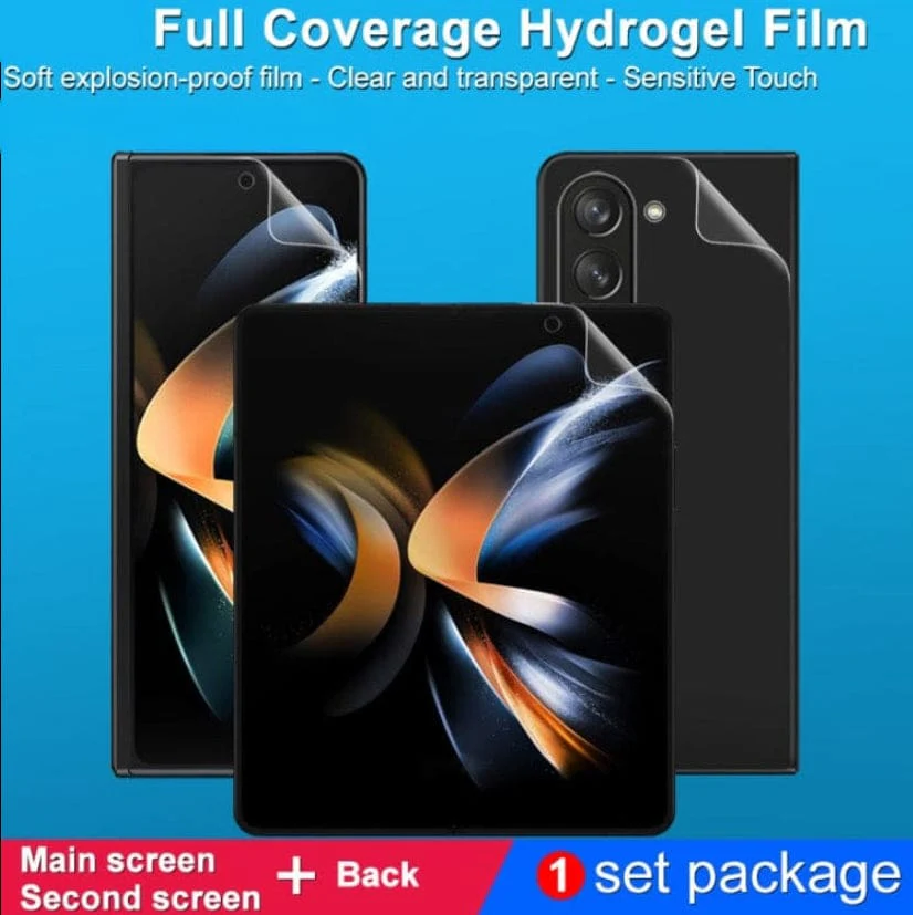 Samsung Galaxy Z Fold 7 Hydrogel Film Screen Protector Set [2 x Screens + Back Cover] - Image 2