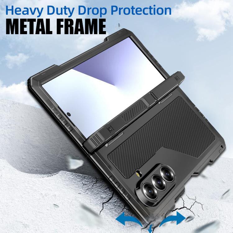 Samsung Galaxy Z Fold7 RedPepper Metal Armor Rugged Metal Frame Case - Image 2