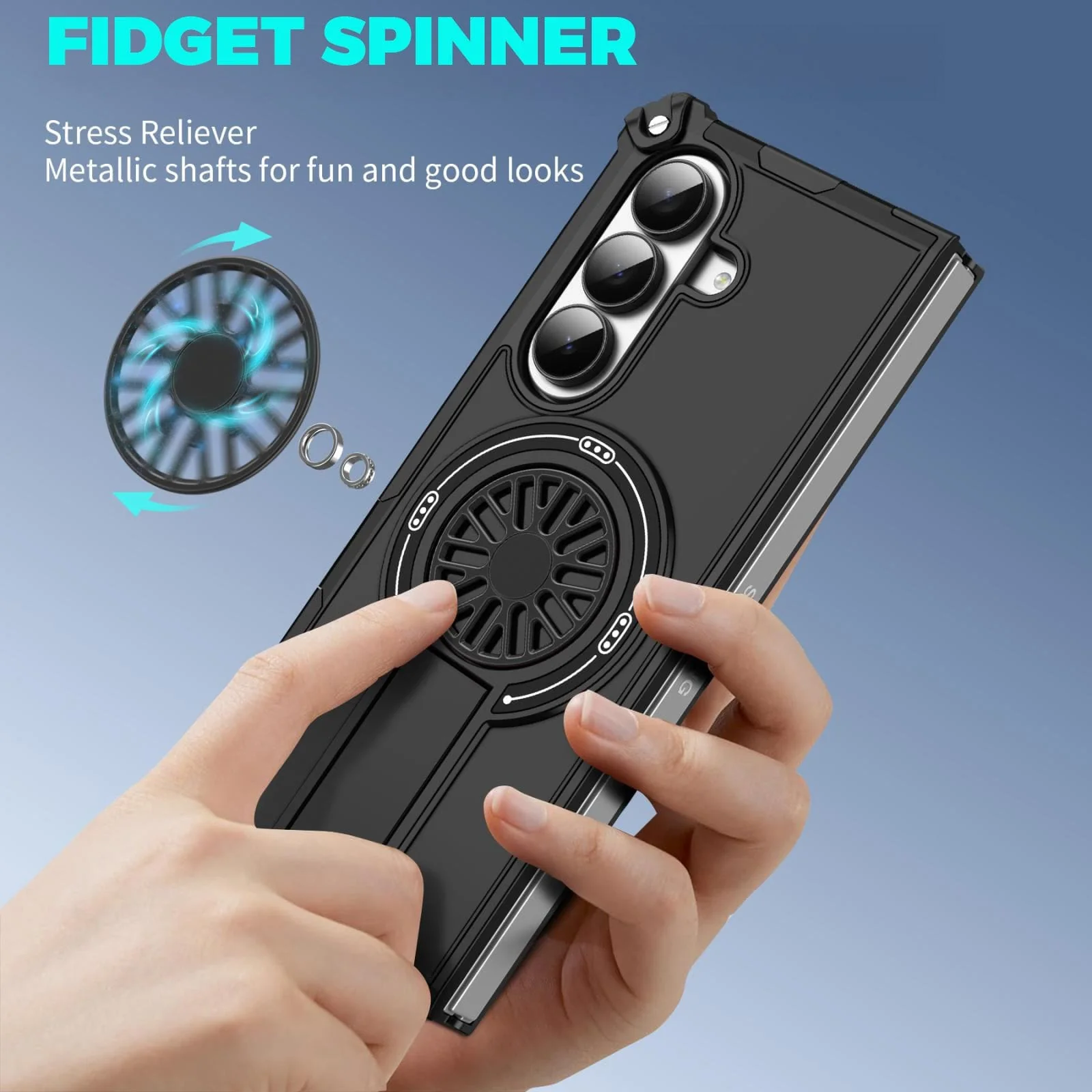 Samsung Galaxy Z Fold7 Rugged Magsafe Fidget Ring Armor Cover - Image 4