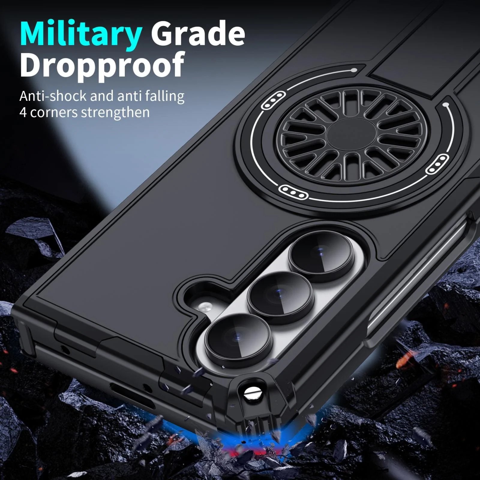 Samsung Galaxy Z Fold7 Rugged Magsafe Fidget Ring Armor Cover - Image 7