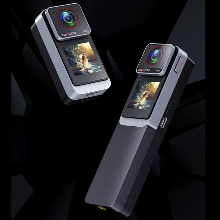 Saw1 Pro 4K Wi-Fi Dual Touch Screen Action Cam, 6xGyro Stabilization, Sony Lens, Waterproof Case, Mount Kit