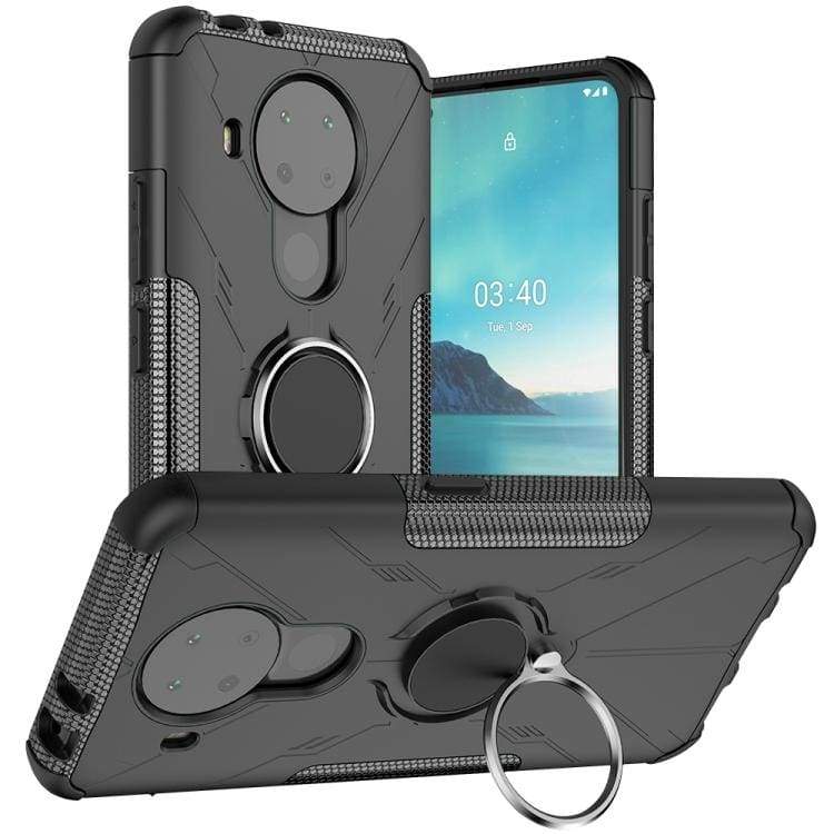 Nokia 3.4 / 5.4 Shockproof Armor Cover with Metal Ring / Stand - Image 2