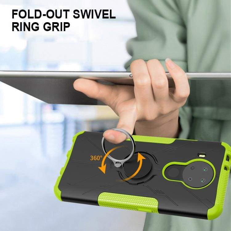 Nokia 3.4 / 5.4 Shockproof Armor Cover with Metal Ring / Stand - Image 6
