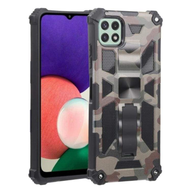 Samsung Galaxy A22 5G Shockproof Camo Folding Stand Rugged Cover - Image 2
