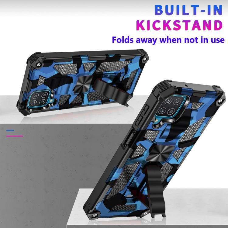Samsung Galaxy A22 5G Shockproof Camo Folding Stand Rugged Cover - Image 3