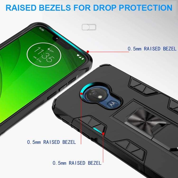 Motorola Moto G7 Power Shockproof Protective Case with Metal Patch / Stand - Image 5
