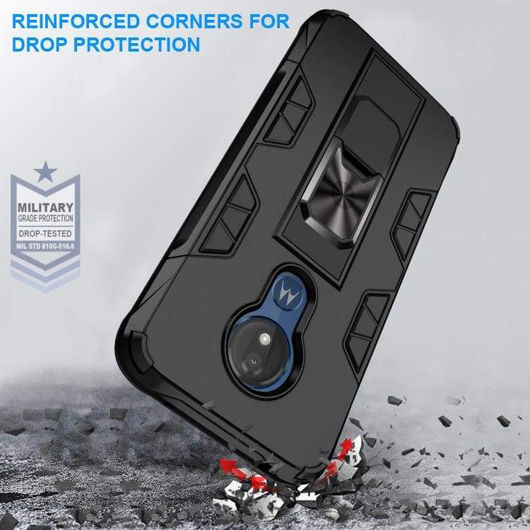 Motorola Moto G7 Power Shockproof Protective Case with Metal Patch / Stand - Image 7