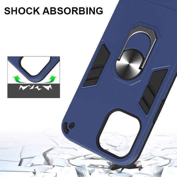 Apple iPhone 11 Pro Max Shockproof Case with Metal Ring/Stand - Image 7