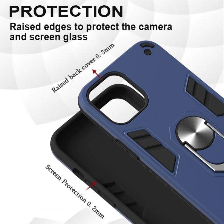 Apple iPhone 12 Pro Max Shockproof Protective Case with Metal Ring/Stand - Image 5