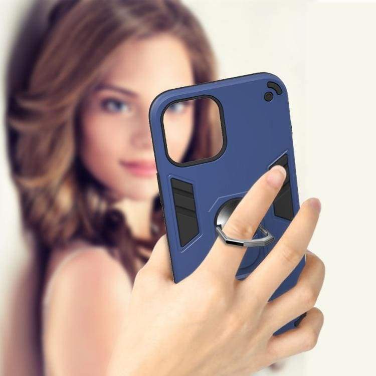 Apple iPhone 12 Pro Max Shockproof Protective Case with Metal Ring/Stand - Image 8