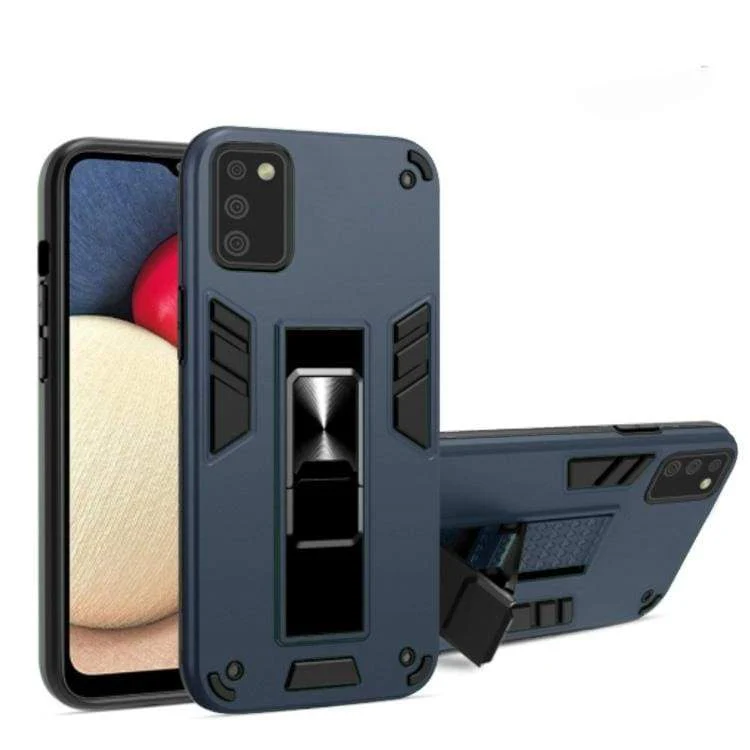 Samsung Galaxy A02S Shockproof Protective Case with Metal Patch Stand - Image 4